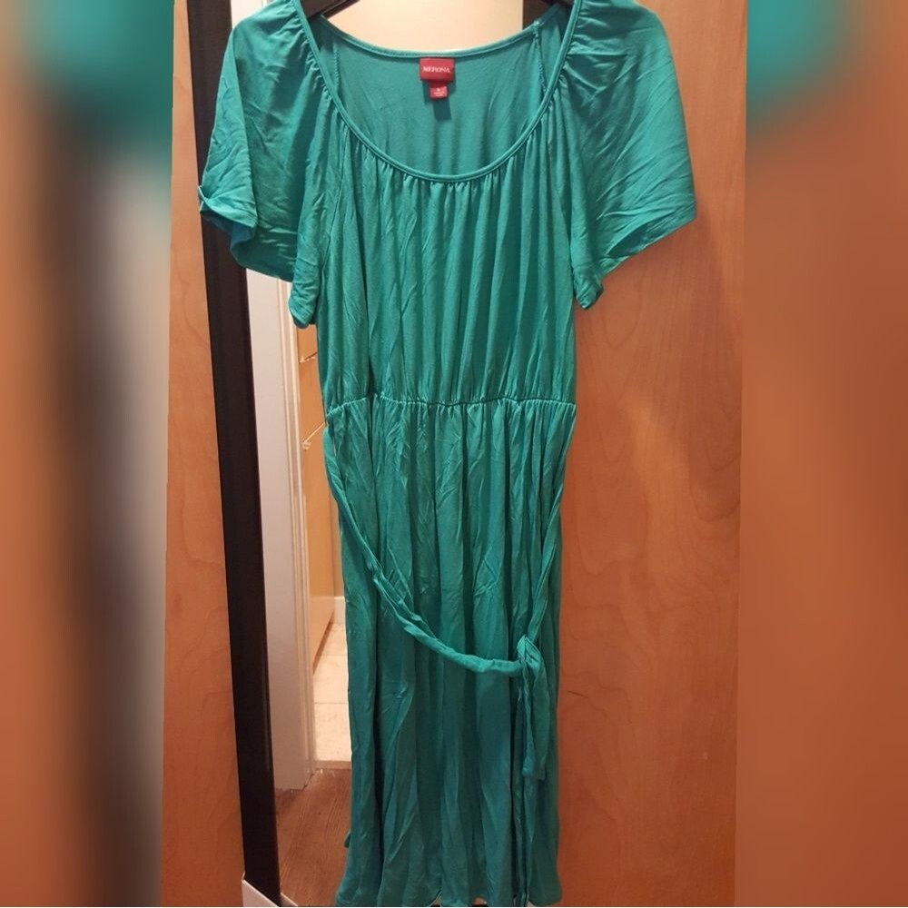 Merona green tie waist dress Size Large